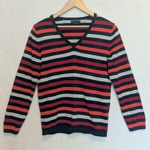 Tommy Hilfiger v neck striped cotton sweater